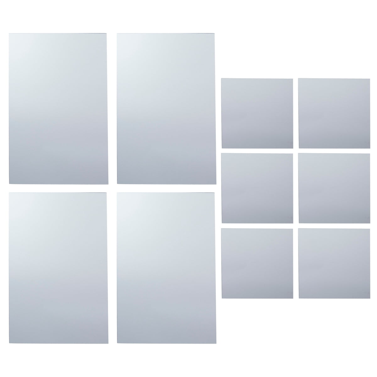 Buy 12 Pack Self Adhesive Acrylic Mirror Sheets for Wall, Peel and