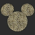 thumbnail image 2 of Women's Mickey & Friends Cheetah Print Mickey Mouse Logo  Graphic Tee Black Small, 2 of 4
