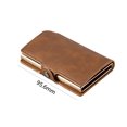 thumbnail image 4 of Billeteras anti RFID de cuero PU, portatarjetas de identificación portátil Unisex Mini (marrón claro) Likrtyny Para Estrenar, 4 of 9