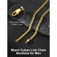 thumbnail image 7 of Suplight Mens Gold Curb Chain Stainless Steel 18 Inches Solid 4mm Miami Cuban Link Chain Choker Necklace, 7 of 7