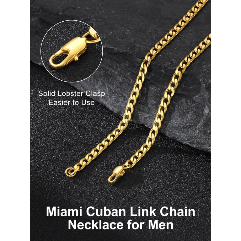 golden plated cuban chain hip hop fashion alloy necklace