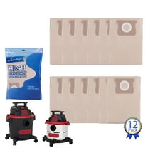 12 Pack 19-3100 High-Efficiency Disposable Filter Bag, Compatible with Hyper Tough 5 Gallon Wet/Dry Vacuum