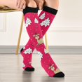 thumbnail image 5 of FREEAMG Christmas Cute Deer Compression Socks for Women and Men, 1 Pair, 5 of 7