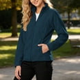 thumbnail image 3 of yillto Fleece Jacket Women Zip up Lightweight Soft Warm Winter Jackets for Women with Pockets Hiking Coat, 3 of 6