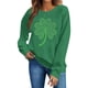 thumbnail image 2 of TaTaai Women Casual No Hood St Patrick's Day Printed Sweatshirt Crew Neck Long Sleeve Top Ladies Daily Commute Festival Wear Soft Warm Comfortable Stylish Pullover Top Gift, 2 of 6