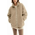thumbnail image 2 of Maternity Baby Wearing Jacket, Women's 2-in-1 Winter Coat with Kangaroo Pocket, Heavyweight Fleece Zip Up Front for Mother and Infant, 2 of 8