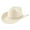Beige, variant on Western Cowboy Hat For Men And Women Bohemian Style Fedora With Rhinestone Embellishments Curved Brim Fashion Accessory Soft Stylish Basic Cowboy
