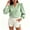 Mint, variant on Long Sleeved Spring Fall Women's Chiffon V-Neck Button-Up Casual Pure Color Blouse for Business