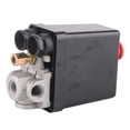 thumbnail image 4 of Valve de Contrôle de Pression de Compresseur d'Air Réglable 4 Ports NPT 1/2 Pouces (90-120PSI) avec Boîtier en Polyuréthane Régulateur de Pression de Compresseur d'Air Haute Performance - NPT 1/2 Pouces Port 4 Voies, 90-120PSI, 4 of 6