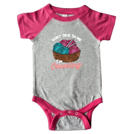 

Inktastic Crocheting Funny Yarn Joke Gift Baby Girl Bodysuit