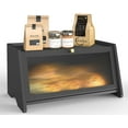 thumbnail image 1 of Bread Box for Bread Storage, Bamboo Bread Boxes for Kitchen Counter, Single Layer Bread Container for Homemade Bread with Acrylic Frosted Window (Black), 1 of 5