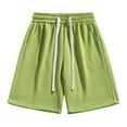 thumbnail image 1 of Plebaso Men's Elastic Waist Drawstring Casual Shorts Loose Solid Color Mens Summer Shorts with Pockets, 1 of 5