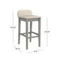 thumbnail image 4 of Hillsdale Maydena 30" Wood Contemporary Bar Stool, Gray Finish, 4 of 14