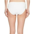 thumbnail image 6 of Michael Kors Swimwear Women's Standard Solid Classic Shirred Bottom, White, 6 of 6