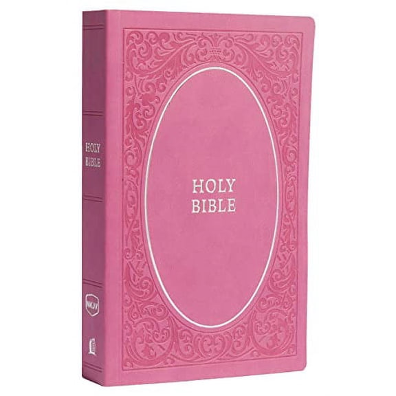 NKJV, Holy Bible, Soft Touch Edition, Imitation Leather, Pink, 7.5-Point Comfort Print