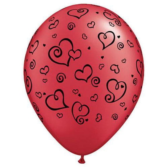 LOONBALLOON Hearts Balloons, 11″ SWIRL HEARTS