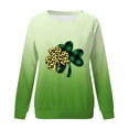 thumbnail image 3 of Hauts à Manches Longues pour Femmes Mode de la Saint-Patrick Chandail en Molleton Décontracté à Manches Longues Col Rond Imprimé Blouse Manches Longues pour Femmes, 3 of 4