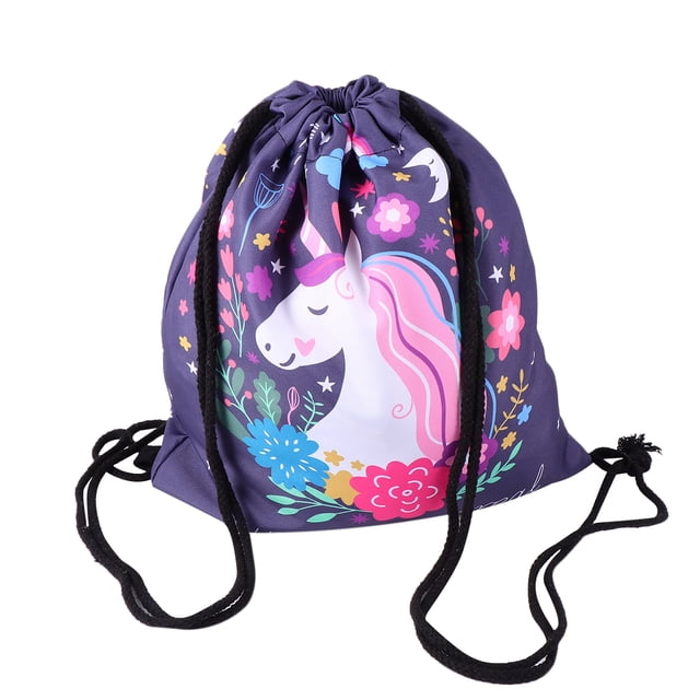 MasteelfCA 1 Pce Sacs à Cordon d'Impression Licorne 3D Pochettes de Rangement Mode Sac à Dos Sacs de Rangement de Voyage Sac à Dos