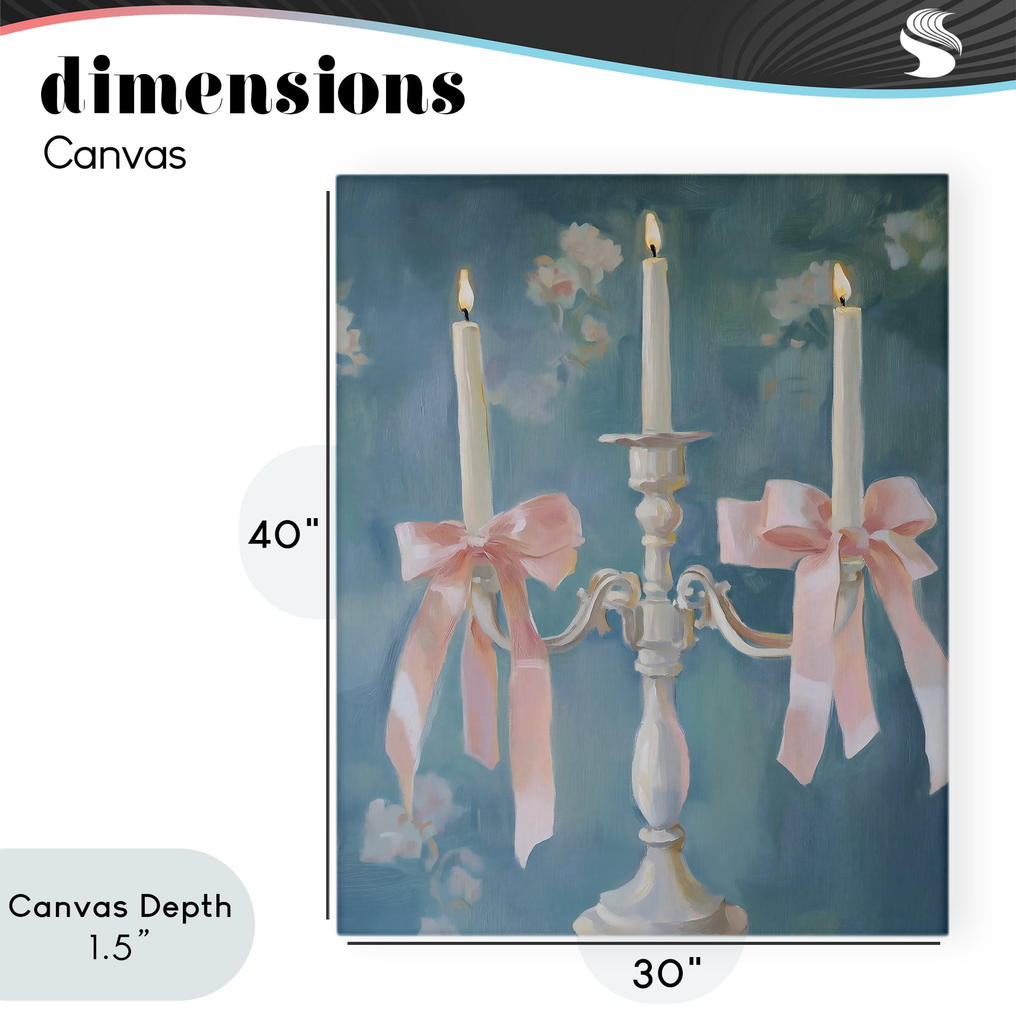 Stupell Industries Elegant Coquette Candelabra Canvas Wall Art, design by The Prints Vibe