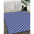 thumbnail image 2 of Ahgly Company Indoor Square Patterned Denim Blue Area Rugs, 8' Square, 2 of 6