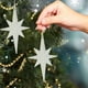 thumbnail image 1 of Pack 2 de adornos colgantes para árbol de Navidad | Decoraciones de plástico para Navidad Dorado/Blanco/Rojo | Colgantes 3D Unique Humor 4,88x3in para fiesta, casa, salón, decoración de centro, 1 of 6