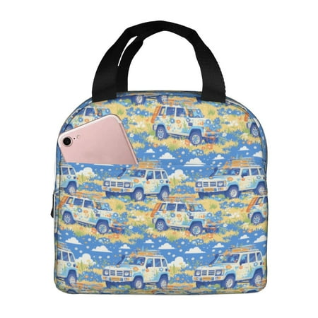 Insulated Lunch Bag for Women Men - travel SUV summer daisy Leakproof Cooler Lunch Box for Women Men  Lunch Tote Bags for Work School Picnic Travel