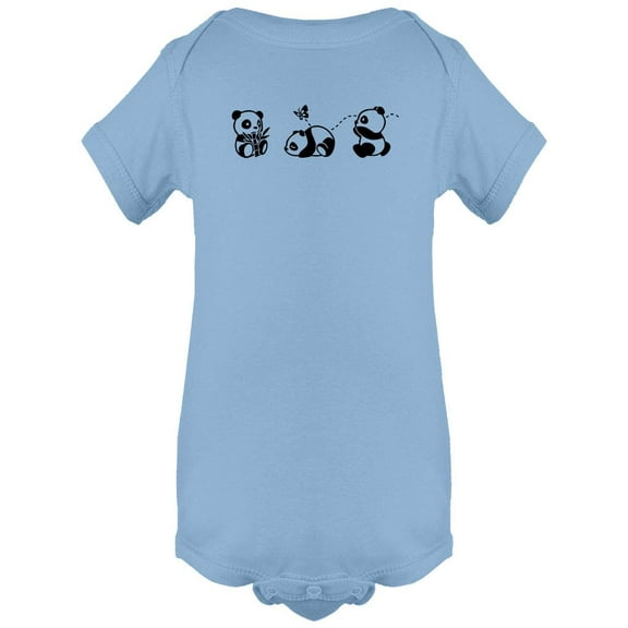 3 Cute Pandas Bodysuit Infant -Image by Shutterstock,  6 Months