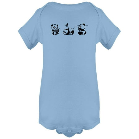 

3 Cute Pandas Bodysuit Infant -Image by Shutterstock 6 Months