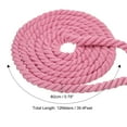 thumbnail image 2 of Unique Bargains 39 Feet Tug of War Rope for Adults Teen 3-Strand Natural Twisted Cotton Rope with Flag Pink, 2 of 7