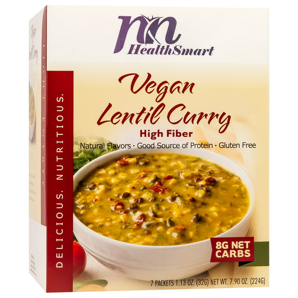 Healthsmart Vegan Lentil Curry High Protein Dinner Or Lunch 15g Protein Low Calorie Low Carb Low Fat Gluten Free 7 Count Box Walmart Com Walmart Com