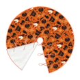 thumbnail image 3 of Salouo Retro Halloween Christmas Tree Skirt 30" Farmhouse Christmas Decorations Snowman Xmas Tree Skirt Tree Mat for Holiday Party Decor, 3 of 8