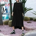 thumbnail image 3 of Womens Solid Color Button Cardigan High Waist Casual Long Dress Loose Long Sleeve Shirt Lounge Maxi Dress, 3 of 9