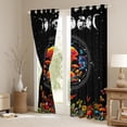 thumbnail image 3 of Homewish Botanical Mushroom Blackout Curtains Set of 2 (52x84 Each) for Teenagers,Bohemian Starry Sky Window Curtains,Exotic Style Curtains and Drapes,Breathable Home Decor, 3 of 6