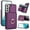Deeppurple, variant on ELEHOLD Case for Samsung Galaxy S22 Plus,Business PU Leather Stand Case with Card Holder & Ring Holder,Black