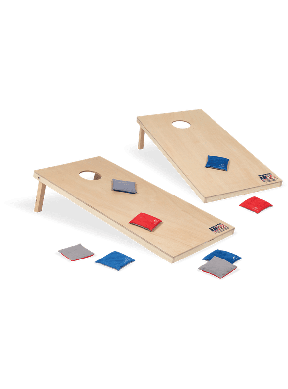 EastPoint Sports 2' x 4' Cornhole Boards - Natural Wood Bean Bag Toss Set with 8 Bean Bags