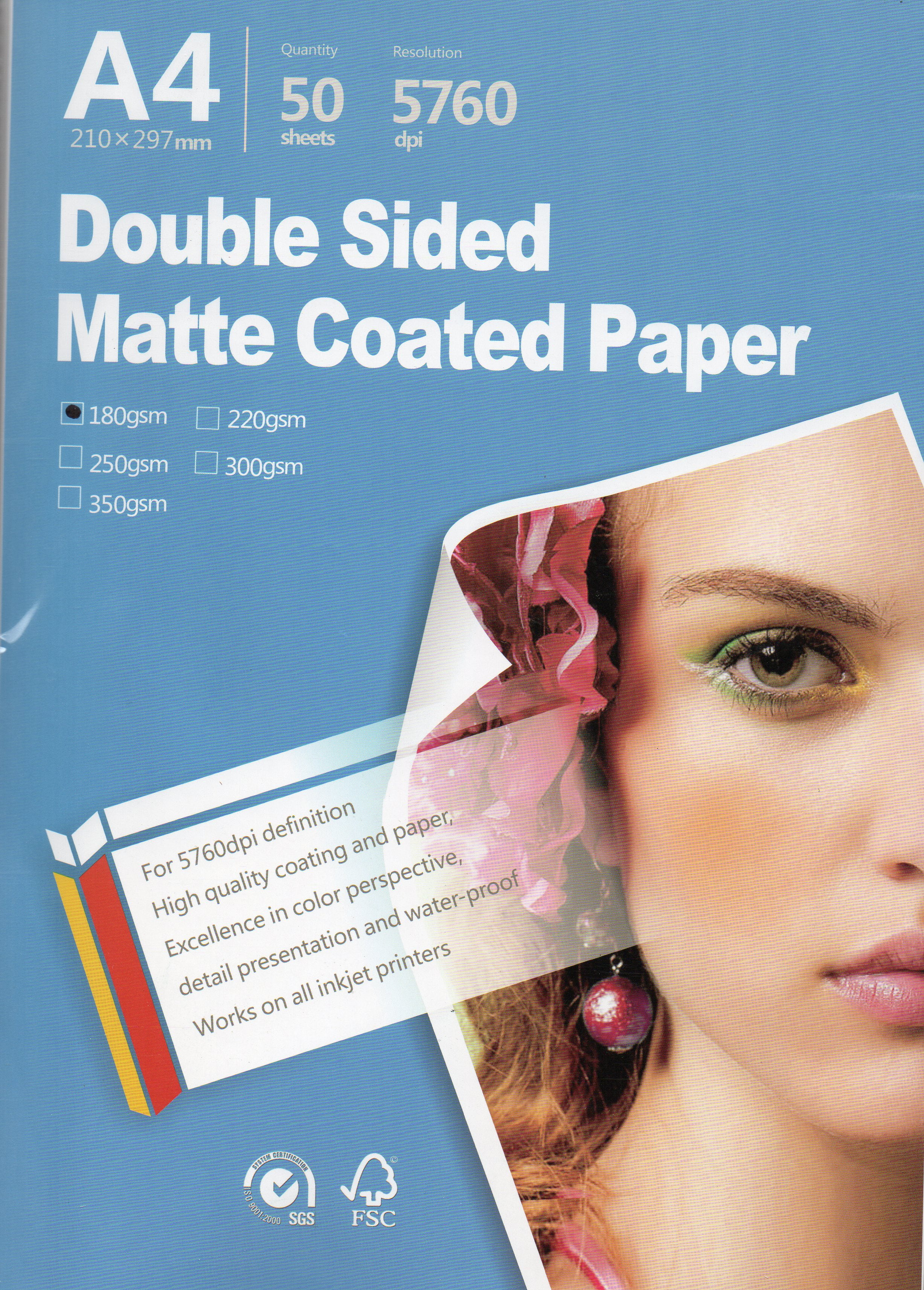 Premium Glossy Photo Paper A4 Size (8.3x11.7") - 200gsm, 100 Sheets For All Inkjet Printers