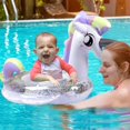 thumbnail image 2 of Umbresen Flotador de natación para bebé, inflable, lindo flotador con asiento y asa, flotadores de piscina, juguetes divertidos, balsa de agua, salón, suministros para fiestas para niños pequeños de 0, 2 of 7