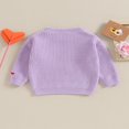 thumbnail image 3 of Baby Valentine Pullover Sweater Knitted Letter Embroidery Fall Winter Warm Tops, 3 of 6
