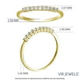 thumbnail image 4 of Vir Jewels 1/5 CTTW Diamond Wedding Band 14K Yellow Gold 9 Stones Prong Set Round Size 4.5 Female Adult, 4 of 6
