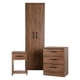 thumbnail image 1 of Ropero Clóset 2 Puertas Con Cómoda Cajonera y Buró Mesa de Noche 3 Piezas Madera MDP KingsHouse marron 3 piezas, 1 of 8