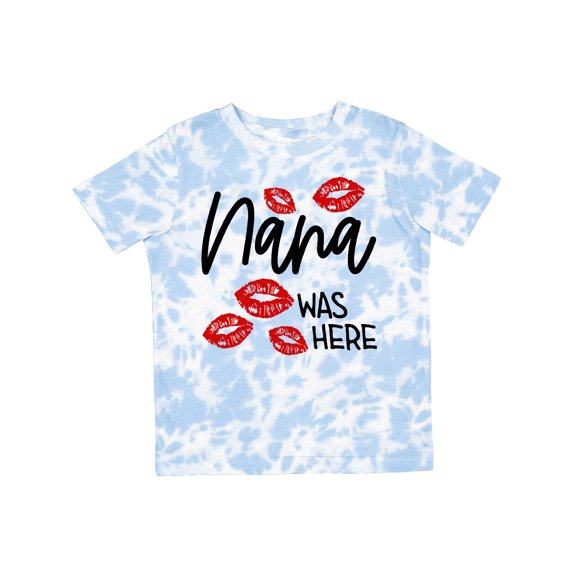 Inktastic Nana Was Here Red Kisses Boys or Girls Toddler T-Shirt