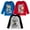 Red/blue/gray, variant on Power Rangers Little Boys 3 Pack Cosplay Long Sleeve T-Shirts Toddler to Big Kid