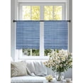 thumbnail image 4 of Blue Pattern Sheer Curtains 54 Inch Length 2 Panels Set Window Treatments, Vintage Abstract Minimalist Art Rod Pocket Semi Curtains for Living Room/Bedroom/Kitchen Décor, 104"W x 54"L, 4 of 7
