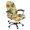 Sunflower Leaf Print, variant on POLERO All-in-One Office Swivel Chair Slipcover with Hummingbird Hydrangea, Elastic Brushed Fabric Washable Removable Cover for Home and Work Office