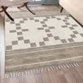 thumbnail image 2 of Casavani Block Printed Beige Rug For Living Room 8'x8' Cotton Square Area Rugs for Outdoor Patio, 2 of 6