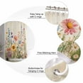 thumbnail image 5 of Shower Curtains Sets for Bathroom Decor Colorful Flower Leaves on Retro LetterWaterproof Bathroom Curtain with Hooks,Watercolor Floralfor Bathroom Decor,36x72IN, 5 of 7