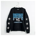 thumbnail image 4 of Women's Gameday Couture  Black Carolina Panthers Pure Victory Rhinestud Star-Sleeve Pullover Sweatshirt, 4 of 4