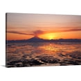 thumbnail image 1 of Great BIG Canvas | "Ash cloud rises from Mt. Redoubt at sunset during low tide near Ninilchik, Alaska" Canvas Wall Art - 24x16, 1 of 2