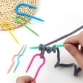 thumbnail image 5 of Queilt 16PCS ABS Plastic Cable Needles for Knitting & Crocheting - U-Shaped Mixed Color Holders, 5 of 5