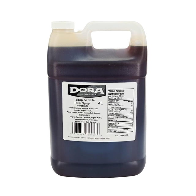 Dora - Table Syrup - 4ct - 4Ltr - Smooth Golden Sweetness and Classic Maple-Style Flavor (4x4Ltr)